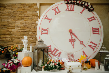 Wedding Decoration with vintage  clock