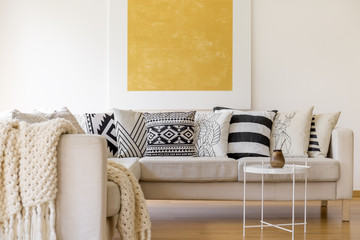 Pillows in scandinavian style