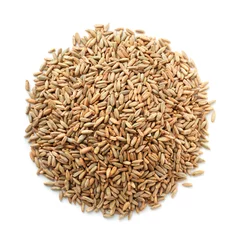 Deurstickers Top view of rye grains pile © Coprid