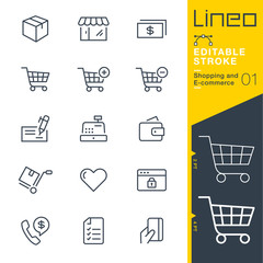 Lineo Editable Stroke - Shopping and E-commerce line icons
Vector Icons - Adjust stroke weight - Expand to any size - Change to any colour