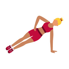fitness girl flat icon