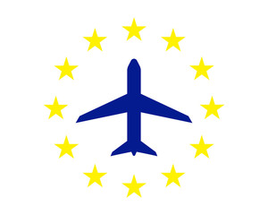 simbolo aereo europeo  vettroiale 