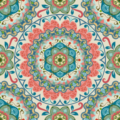 Seamless ornate mandala pattern