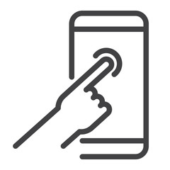 Touch screen line icon