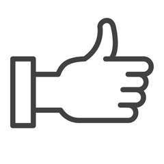 Thumb up line icon
