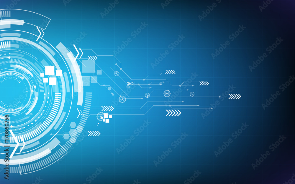 Wall mural abstract technology background interface communication hi tech concept