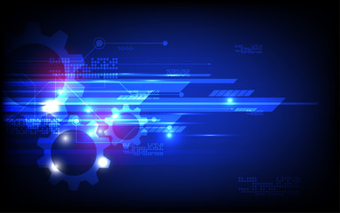 Abstract technology background gear wheel hi speed communication concept
