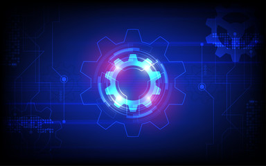 Futuristic background gear wheel 3d abstract technology