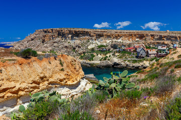 Fototapeta na wymiar Malta. Typical coastline landscape.