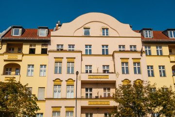 old and warm colored house