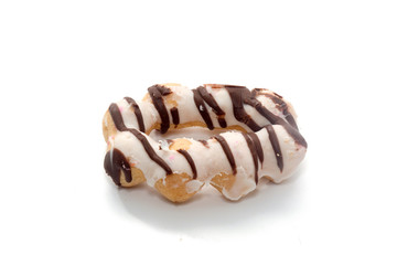 colorful doughnut isolated on white background