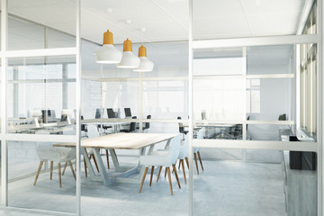 Glass meeting room, corner