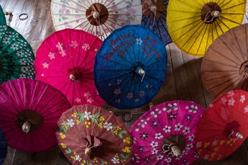 Parasol making  at Inle Lake, Myanmar