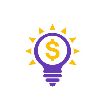 Idea Is Money Icon Isolated On White