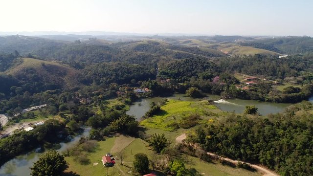 Aerial of a Brazilian Countryside by Drone