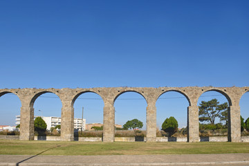 Fototapeta premium Roman Aqueduct, Vila do Conde, Douro Region, Northern Portugal