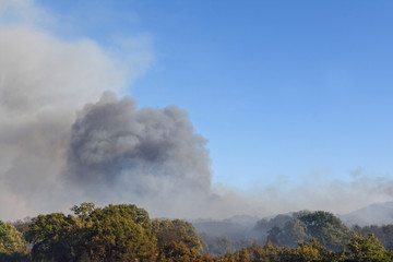 fire near the Galician town of Verin, Spain