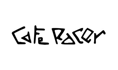 Cafe racer text lettering