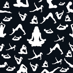 Fototapeta na wymiar seamless pattern Yoga