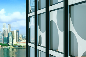 Contemporary glass building