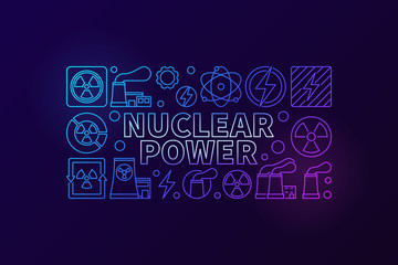 Nuclear power vector illustration