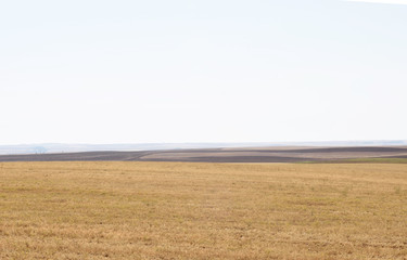 Obraz premium fiels of near of the village of Villanueva del Campo, Tierra de Campos Region, Zamora province, Castilla y Leon, Spain