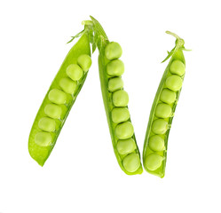 Fresh green peas.