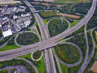 Autobahn aus der Luft