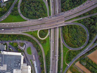 Autobahn aus der Luft