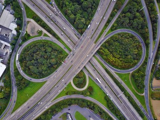 Autobahn aus der Luft