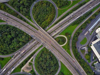 Autobahn aus der Luft