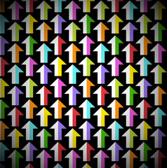 Colorful Growing Arrows Pattern