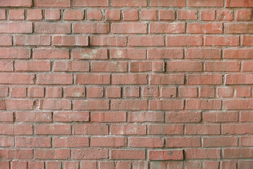 Old red red brick background