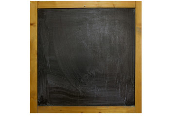 School blackboard with frame wooden on isolated.