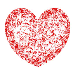 Red Dusty Grunge Heart Design