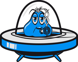 ufo cartoon kiffen joint