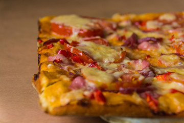 Juicy pizza.