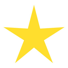 Obraz premium Isolated yellow star icon, ranking mark