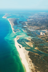 Fototapeta na wymiar Aerial view of Olhão, Algarve, Portugal.