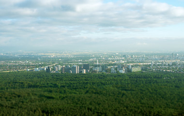 Fototapeta na wymiar Aerial view of Frankfurt am Main, Germany.