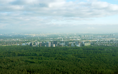 Aerial view of Frankfurt am Main, Germany.