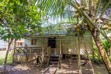 traditional houses of the native people of indonesia in village