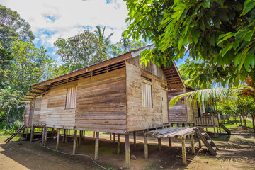 traditional houses of the native people of indonesia in village