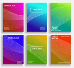 Colorful abstract pattern background with line texture for business brochure cover design with geometric halftone gradients