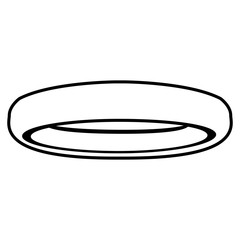 Isolated ring outline