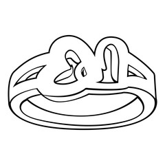 Isolated ring outline