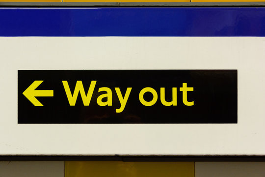 Way Out Sign In London Underground Station