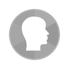 Kreis Icon - Kopf im Profil