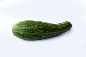 Fresh zucchini isolated on a white background.