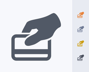 Credit Card Swipe - Carbon Icons. A professional, pixel-perfect icon designed on a 32x32 pixel grid and redesigned on a 16x16 pixel grid for very small sizes.